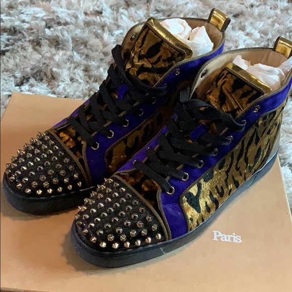 black and gold louboutin sneakers